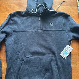 Men's GOAT NAVY 1/4 Zip-Up Sweater